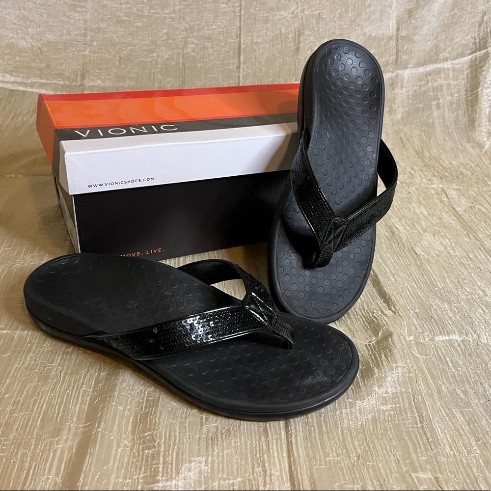 Vionic Women’s Tide Sequins Flip Flop Size 8